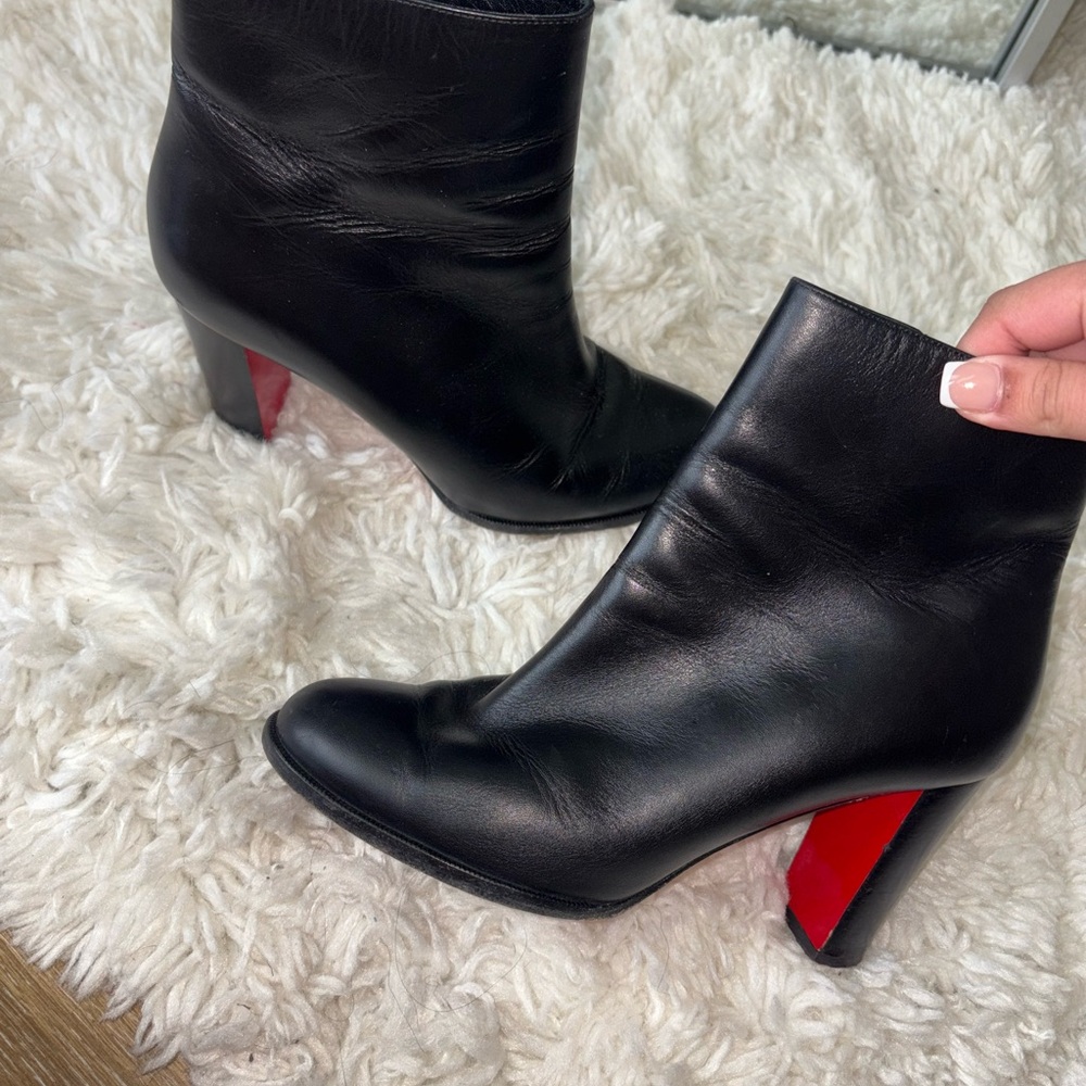 Christian Louboutin Black Leather Boots